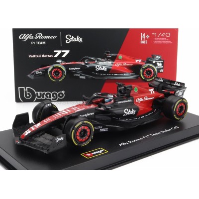 Метален автомобил BURAGO - 1/43 - F1 C43 TEAM STAKE N 77 SEASON 2023 VALTTERI BOTTAS