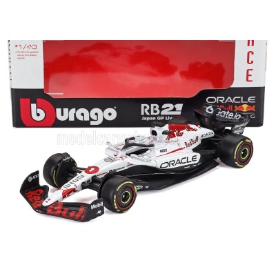 Метален автомобил BURAGO - 1/43 - RED BULL F1 RB21 TEAM ORACLE RED BULL- JAPAN M.VERSTAPPEN