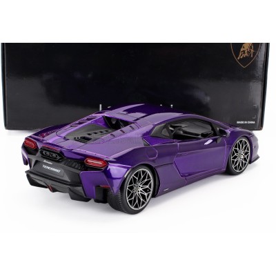 Метален автомобил BURAGO - 1/18 - LAMBORGHINI TEMERARIO purple 2