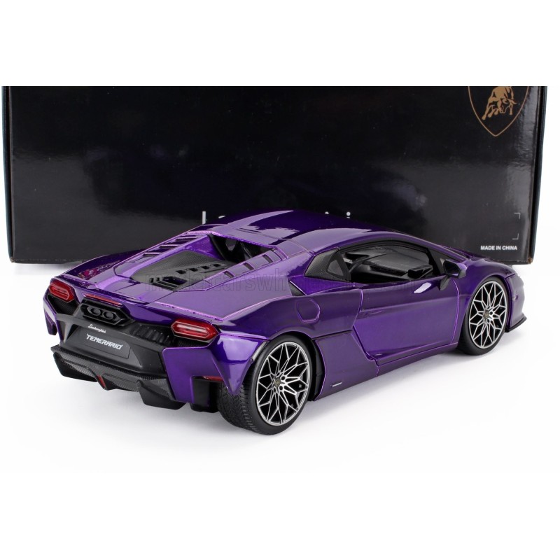 Метален автомобил BURAGO - 1/18 - LAMBORGHINI TEMERARIO purple